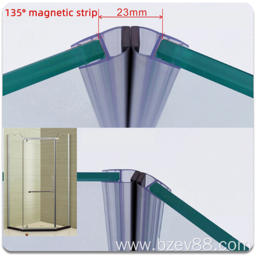 shower room glass door waterproof rubber seal strip